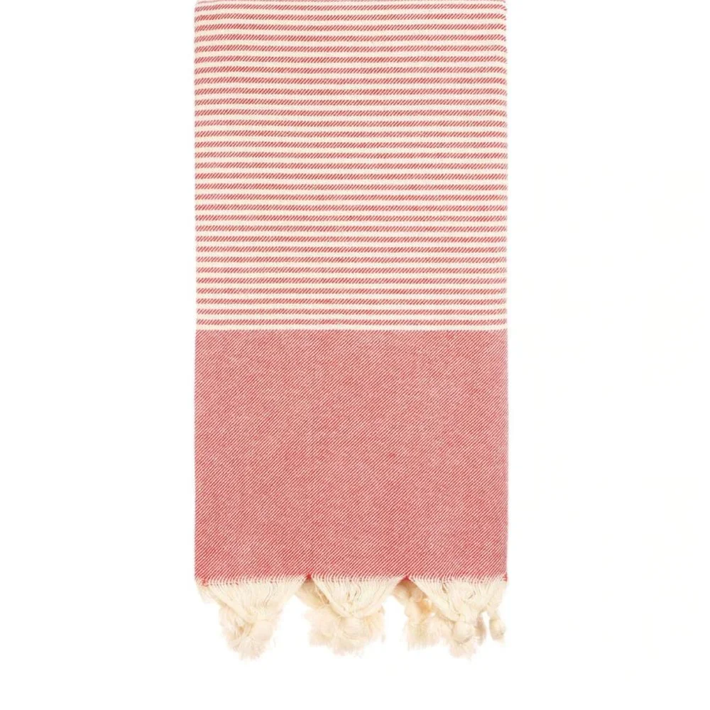 4 Light Red Beach Bath Towels - 100% Turkish Cotton - Citizens of the Beach